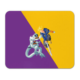 Коврик для мышки прямоугольный с принтом Yellow vs purple в Кировске, натуральный каучук | размер 230 х 185 мм; запечатка лицевой стороны | anime | dragon ball | аниме | анимэ | драгон бал | дрэгон бол | жемчуг дракона