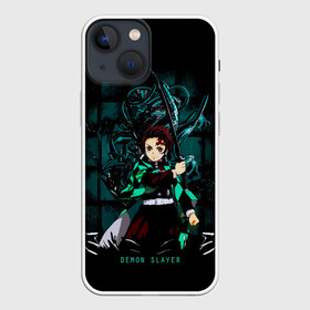 Чехол для iPhone 13 mini с принтом Demon Slayer: Kimetsu no Yaiba в Кировске,  |  | demon slayer | kamado | kimetsu no yaiba | nezuko | tanjiro | аниме | гию томиока | зеницу агацума | иноске хашибира | камадо | клинок | корзинная девочка | манга | музан кибуцуджи | незуко | рассекающий демонов | танджиро