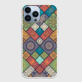 Чехол для iPhone 13 Pro Max с принтом ЛОСКУТНАЯ ВЫШИВКА в Кировске,  |  | color | flowers | pattern | texture | восточный | летний | лоскуты | мозаика | разноцветные | текстуры | узор | цветы | яркий