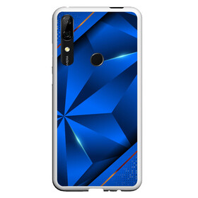 Чехол для Honor P Smart Z с принтом 3D абстрактные фигуры BLUE в Кировске, Силикон | Область печати: задняя сторона чехла, без боковых панелей | Тематика изображения на принте: 3d | 3д | luxury | versace | vip | абстракция | блеск | блестки | версаче | вип | паттерн | роскошь | соты | текстуры