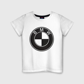 Детская футболка хлопок с принтом BMW LOGO CARBON в Кировске, 100% хлопок | круглый вырез горловины, полуприлегающий силуэт, длина до линии бедер | bmw | абстракция | авто | автомобиль | бмв | карбон | лого | логотип | машина | скорость