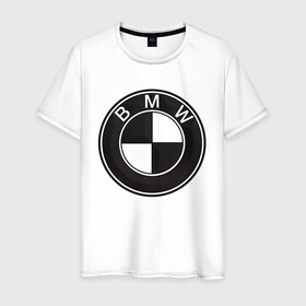 Мужская футболка хлопок с принтом BMW LOGO CARBON в Кировске, 100% хлопок | прямой крой, круглый вырез горловины, длина до линии бедер, слегка спущенное плечо. | bmw | абстракция | авто | автомобиль | бмв | карбон | лого | логотип | машина | скорость