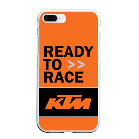 Чехол для iPhone 7Plus/8 Plus матовый с принтом KTM | READY TO RACE (Z) в Кировске, Силикон | Область печати: задняя сторона чехла, без боковых панелей | Тематика изображения на принте: enduro | ktm | moto | moto sport | motocycle | sportmotorcycle | ктм | мото | мото спорт | мотоспорт | спорт мото