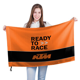 Флаг 3D с принтом KTM | READY TO RACE (Z) в Кировске, 100% полиэстер | плотность ткани — 95 г/м2, размер — 67 х 109 см. Принт наносится с одной стороны | enduro | ktm | moto | moto sport | motocycle | sportmotorcycle | ктм | мото | мото спорт | мотоспорт | спорт мото