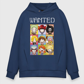 Мужское худи Oversize хлопок с принтом ONE PIECE WANTED / ВАН ПИС в Кировске, френч-терри — 70% хлопок, 30% полиэстер. Мягкий теплый начес внутри —100% хлопок | боковые карманы, эластичные манжеты и нижняя кромка, капюшон на магнитной кнопке | anime | one piece | skull | wanted. | аниме | ван пис | манга | мультфильм | розыск | скелет | череп | японская анимация