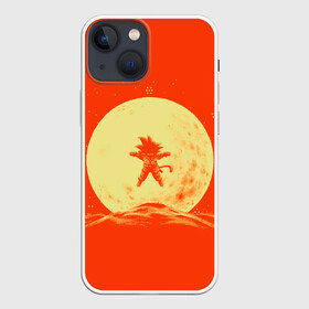 Чехол для iPhone 13 mini с принтом Гоку и луна в Кировске,  |  | anime | dragon ball | moon | аниме | анимэ | драгон бал | дрэгон бол | жемчуг дракона | луна