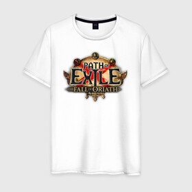 Мужская футболка хлопок с принтом Path of Exile в Кировске, 100% хлопок | прямой крой, круглый вырез горловины, длина до линии бедер, слегка спущенное плечо. | computer | game | path of exile | игра | компьютерная | путь изгнания