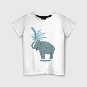 Детская футболка хлопок с принтом Слониха в Кировске, 100% хлопок | круглый вырез горловины, полуприлегающий силуэт, длина до линии бедер | льюис | нарния | нос | слон | слониха | хобот | хроники нарнии