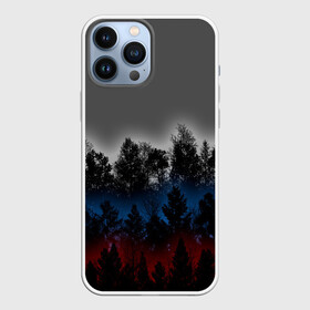 Чехол для iPhone 13 Pro Max с принтом Флаг из леса в Кировске,  |  | forest | rus | абстракция | закат | лес | рассвет | россия | флаг