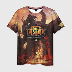 Мужская футболка 3D с принтом Path of Exile в Кировске, 100% полиэфир | прямой крой, круглый вырез горловины, длина до линии бедер | computer | game | path of exile | игра | компьютерная | путь изгнания
