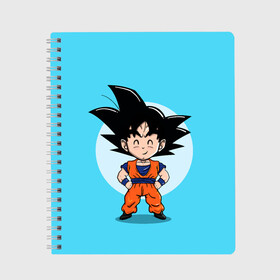 Тетрадь с принтом Sweet Goku в Кировске, 100% бумага | 48 листов, плотность листов — 60 г/м2, плотность картонной обложки — 250 г/м2. Листы скреплены сбоку удобной пружинной спиралью. Уголки страниц и обложки скругленные. Цвет линий — светло-серый
 | anime | dragon ball | аниме | анимэ | драгон бал | дрэгон бол | жемчуг дракона