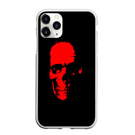 Чехол для iPhone 11 Pro матовый с принтом Кровавый череп в Кировске, Силикон |  | skull | башка | голова | кость | красный череп | черепушка