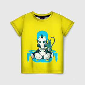 Детская футболка 3D с принтом Любовь, смерть и роботы в Кировске, 100% гипоаллергенный полиэфир | прямой крой, круглый вырез горловины, длина до линии бедер, чуть спущенное плечо, ткань немного тянется | netflix | любовь | роботы | сериал