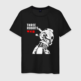 Мужская футболка хлопок с принтом Love, Death and Robots | XBOT 4000 (Z) в Кировске, 100% хлопок | прямой крой, круглый вырез горловины, длина до линии бедер, слегка спущенное плечо. | death | love | love death robots | netflix | robots | vedeathrobots | xbot 4000 | любовь | нетфликс | роботы | сериал | сериалы