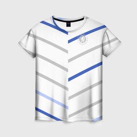 Женская футболка 3D с принтом FC Chelsea Fresh Top (2021 22) в Кировске, 100% полиэфир ( синтетическое хлопкоподобное полотно) | прямой крой, круглый вырез горловины, длина до линии бедер | 0x000000123 | chelsea | stamford bridge | вернер | канте | стамфорд бридж | челси