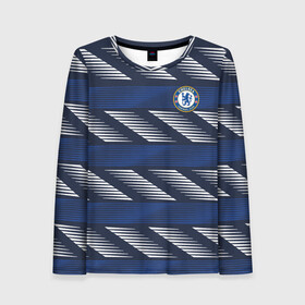 Женский лонгслив 3D с принтом FC Chelsea Breathe Training Top (2021 22) в Кировске, 100% полиэстер | длинные рукава, круглый вырез горловины, полуприлегающий силуэт | 0x000000123 | chelsea | stamford bridge | вернер | канте | стамфорд бридж | челси