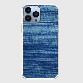 Чехол для iPhone 13 Pro Max с принтом Texture. Denim в Кировске,  |  | background | blue | dark | denim | gradient | ice | jeans | paints | ripples | spot | spots | stripes | texture | white | белый | градиент | джинсы | лед | линии | полосы | пятна | пятно | светлый | синий | текстура | темная | ткань | тьма | фон