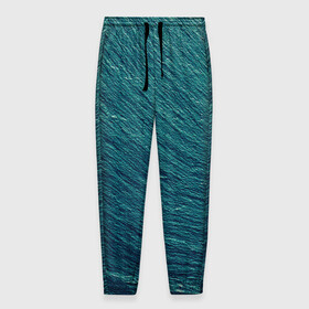 Мужские брюки 3D с принтом Endless Sea в Кировске, 100% полиэстер | манжеты по низу, эластичный пояс регулируется шнурком, по бокам два кармана без застежек, внутренняя часть кармана из мелкой сетки | background | blue | dark | gradient | green | lines | ocean | paints | ripples | sea | spot | spots | stripes | texture | waves | волны | голубая | градиент | зеленый | краски | линии | море | океан | полосы | пятна | пятно | рябь | текстура | т