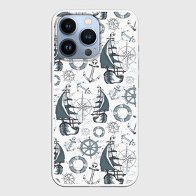 Чехол для iPhone 13 Pro с принтом Морской узор  Nautical Pattern в Кировске,  |  | anchor | anchors | lifebuoy | maritime | nautica | sail | sailboat | ship | ships | для моряков | компас | корабли | корабль | морская тематика | морской волк | моряк | парусник | роза ветров | спасательный круг | стороны света