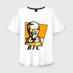 Мужская футболка хлопок Oversize с принтом BITCOIN / БИТКОИН / KFC в Кировске, 100% хлопок | свободный крой, круглый ворот, “спинка” длиннее передней части | binance | binance com | bitcoin | bittrex com | btc | exmo me | hodl | kfc | trading | банан | банан биржа | бинанс | биткоин | график | криптовалюта биржа | криптотрейдер | криптотрейдинг | кфс. | трейдинг