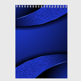 Скетчбук (блокнот) с принтом 3D BLUE Вечерний синий цвет в Кировске, 100% бумага
 | 48 листов, плотность листов — 100 г/м2, плотность картонной обложки — 250 г/м2. Листы скреплены сверху удобной пружинной спиралью | 3d | 3д | luxury | versace | vip | абстракция | блеск | блестки | версаче | вип | паттерн | роскошь | соты | текстуры