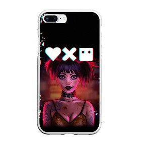 Чехол для iPhone 7Plus/8 Plus матовый с принтом Love, Death and Robots | Lora Glitch (Z) в Кировске, Силикон | Область печати: задняя сторона чехла, без боковых панелей | Тематика изображения на принте: death | glitch | lora | love | love death robots | netflix | robots | vedeathrobots | xbot 4000 | глитч | лора | любовь | нетфликс | роботы | сериал | сериалы