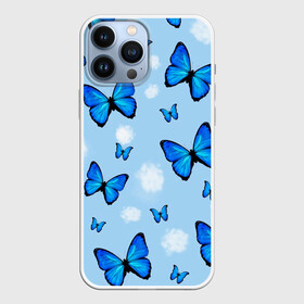 Чехол для iPhone 13 Pro Max с принтом Бабочки с Облаками в Кировске,  |  | morgenstern | бабочка | бабочки | морген | моргеншетрн бабочки | моргенштерн | насекомые | нежный | рисунок | роза | сирень | цветочек | цветочный | цветы