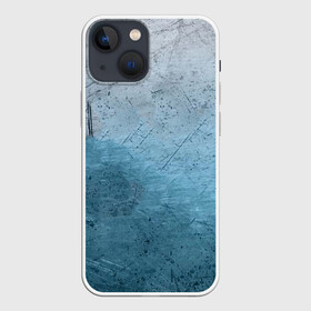 Чехол для iPhone 13 mini с принтом Blue Glass в Кировске,  |  | background | blue | cracks | dark | gradient | ice | lines | ocean | paints | scratches | sea | texture | голубая | градиент | краски | лед | линии | море | океан | полосы | пятна | стекло | текстура | темная | трещины | тьма | фон | цар
