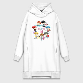 Платье-худи хлопок с принтом BTS Toys BT21 БТС БТ21 в Кировске,  |  | bangtan | bangtan boys | beyond the scene | bt21 | bts | bts toys | carton | бангтан | бт21 | бтс | группа бтс