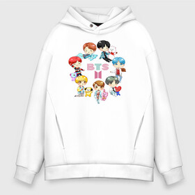 Мужское худи Oversize хлопок с принтом BTS Toys BT21 БТС БТ21 в Кировске, френч-терри — 70% хлопок, 30% полиэстер. Мягкий теплый начес внутри —100% хлопок | боковые карманы, эластичные манжеты и нижняя кромка, капюшон на магнитной кнопке | bangtan | bangtan boys | beyond the scene | bt21 | bts | bts toys | carton | бангтан | бт21 | бтс | группа бтс