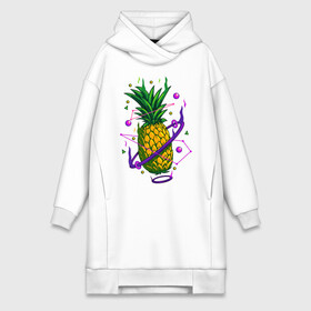 Платье-худи хлопок с принтом Ананас в Кировске,  |  | art | drawing | food | pineapple | ананас | арт | еда | рисунок