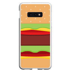 Чехол для Samsung S10E с принтом Бутерброд в Кировске, Силикон | Область печати: задняя сторона чехла, без боковых панелей | background | burger | fast food | food | hamburger | sandwich | texture | будет | бургер | бутерброд | гамбургер | еда | текстура | фастфуд | фон