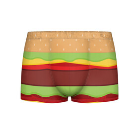 Мужские трусы 3D с принтом Бутерброд в Кировске, 50% хлопок, 50% полиэстер | классическая посадка, на поясе мягкая тканевая резинка | Тематика изображения на принте: background | burger | fast food | food | hamburger | sandwich | texture | будет | бургер | бутерброд | гамбургер | еда | текстура | фастфуд | фон