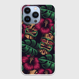 Чехол для iPhone 13 Pro с принтом Тропический в Кировске,  |  | beach | mask | palm | sea | summer | tropical | волны | жара | летние | лето | маска | море | пальмы | пляж | тропический