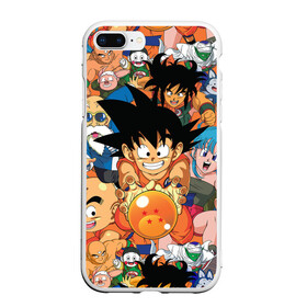 Чехол для iPhone 7Plus/8 Plus матовый с принтом Dragon Ball (главные герои) в Кировске, Силикон | Область печати: задняя сторона чехла, без боковых панелей | anime | dragon ball | dragon ball z | goku | аниме | драконий жемчуг | жемчуг дракона | манга | сайян | сон гоку