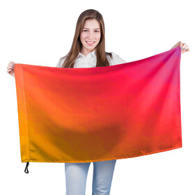 Флаг 3D с принтом Градиент (заря) в Кировске, 100% полиэстер | плотность ткани — 95 г/м2, размер — 67 х 109 см. Принт наносится с одной стороны | градиент | жёлтый | заря | краски | красный
