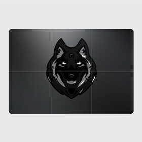 Магнитный плакат 3Х2 с принтом Демон волк в Кировске, Полимерный материал с магнитным слоем | 6 деталей размером 9*9 см | волк | зверь | серый | тьма | хищник | чёрный