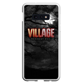 Чехол для Samsung S10E с принтом Resident Evil: Village $$$ в Кировске, Силикон | Область печати: задняя сторона чехла, без боковых панелей | alsina dimitrieska | darkness | game | inscription resident evil: village | moon | print resident evil: village | village | альсина димитриеска | деревня | игра | луна | надпись resident evil: village | принт resident evil: village | тьма