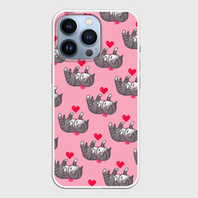 Чехол для iPhone 13 Pro с принтом Пиксельные котики в Кировске,  |  | cat | cats | kitten | глаза | глазки | девочкам | кот | котёнок | котик | котики | котэ | котята | кошак | кошка | кошки | красивая | милая | прикольная | светлая | темная | черная