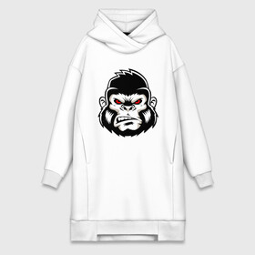 Платье-худи хлопок с принтом Bad Monkey в Кировске,  |  | animal | beast | gorilla | monkey | горилла | животные | зверь | конг | обезьяна | природа | хищник