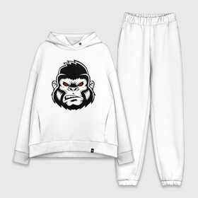 Женский костюм хлопок Oversize с принтом Bad Monkey в Кировске,  |  | animal | beast | gorilla | monkey | горилла | животные | зверь | конг | обезьяна | природа | хищник