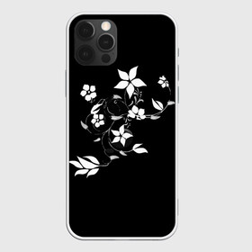 Чехол для iPhone 12 Pro Max с принтом Цвета цветов черное в Кировске, Силикон |  | black | colors | flowers | grape | plant | виноград | растение | цвета | цветов | черное