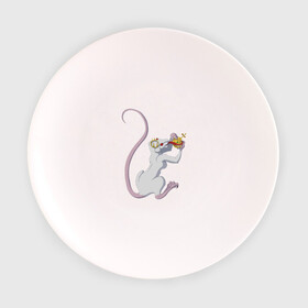Тарелка с принтом Крыса-королева в Кировске, фарфор | диаметр - 210 мм
диаметр для нанесения принта - 120 мм | animals | queen | rat | безумие | королева | крыса | персонажи