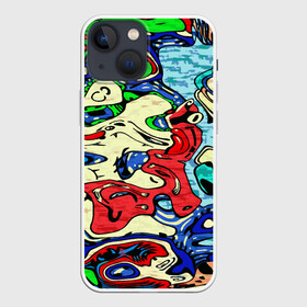 Чехол для iPhone 13 mini с принтом Multicolored в Кировске,  |  | абстракция | акварель | брызги | жидкость | краски | разводы | разноцветный | текстура | цвета