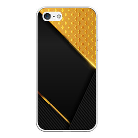 Чехол для iPhone 5/5S матовый с принтом 3D BLACK & GOLD в Кировске, Силикон | Область печати: задняя сторона чехла, без боковых панелей | Тематика изображения на принте: 3d | 3д | gold | абстракция | золото | паттерн | соты | текстуры