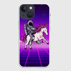 Чехол для iPhone 13 mini с принтом Космонавт на единороге в Кировске,  |  | fantasy | nasa | единорог | космонавт | космос | лошадка | наса | пони | психоделика | фэнтази