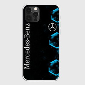 Чехол для iPhone 12 Pro Max с принтом Mercedes | Мерседес | Неон в Кировске, Силикон |  | amg | auto | benz | blue | bmw | car | deutchland | germany | gts | mercedes | neon | авто | автомобиль | амг | бенз | бенц | бмв | германия | машина | мерседес | немецкий | неон | неоновые | неоновый | соты