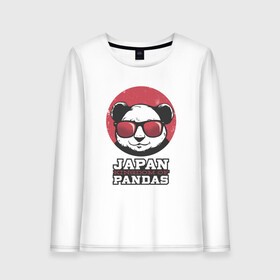 Женский лонгслив хлопок с принтом Japan Kingdom of Pandas в Кировске, 100% хлопок |  | Тематика изображения на принте: art | japanese | panda | retro look | style | vintage look | арт | винтаж | винтажный стиль | кингдом | королевство | королевство панд | крутая панда в очках | панда | пандочка | ретро стиль | рисунок панды | япония | 