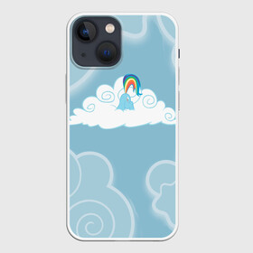 Чехол для iPhone 13 mini с принтом Rainbow in cloud в Кировске,  |  | my little pony | дружба это чудо | единорог | единороги | май литл пони | мульт | мультфильм | облака | радуга