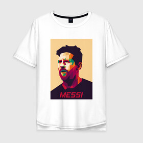 Мужская футболка хлопок Oversize с принтом Messi - Barcelona в Кировске, 100% хлопок | свободный крой, круглый ворот, “спинка” длиннее передней части | Тематика изображения на принте: argentina | barca | barcelona | football | lionel | messi | spain | sport | аргентина | барса | барселона | гол | золотой мяч | игрок | испания | камп ноу | лионель | месси | мяч | спорт | тренер | футбол | чемпион | чемпионат